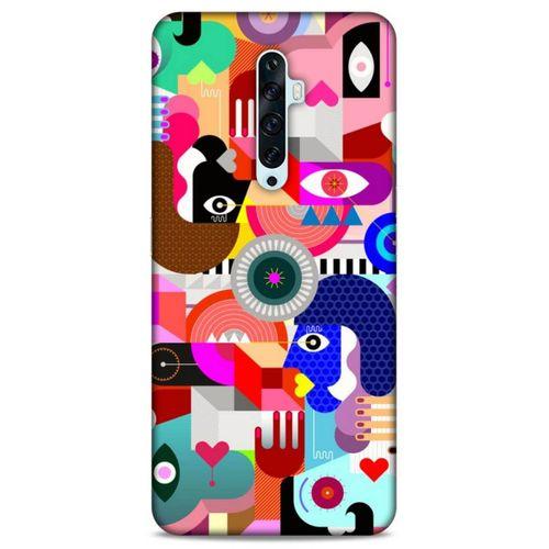 Lopard Oppo Reno 2z Uyumlu Kılıf Soyut Sanat (21) Baskılı Koruyucu Kapak