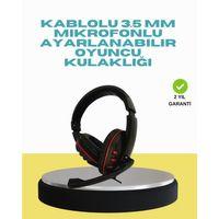 Kırmızı Işıklı  Kulaklığı Kablolu Mikrofonlu Profesyonel