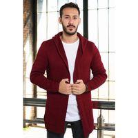 Bordo Erkek Düz Panço Hırka