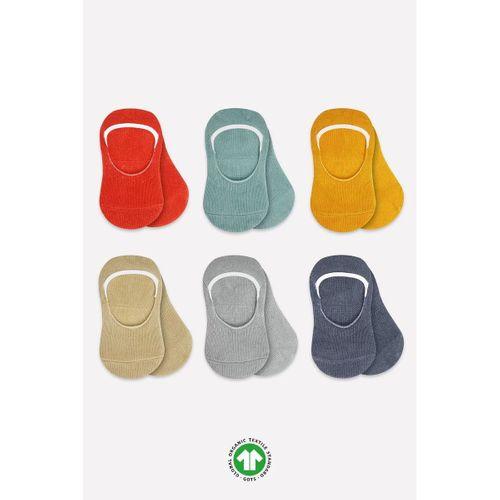 Bistyle 6'lı Mix Babet Çorap 30101 Kiremit