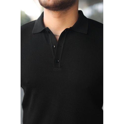 Erkek Düğme Yakalı Triko