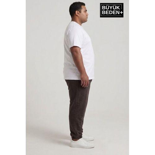 Erkek Büyük Beden Paça Lastikli İki İplik Rahat Kalıp ince Eşofman Altı SPR26BEA951