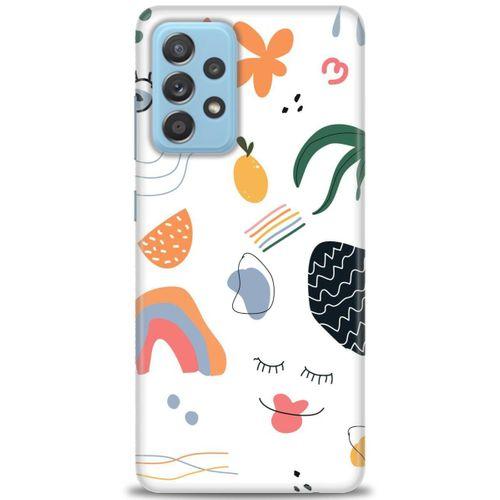 Samsung Galaxy A72 Kılıf HD Baskılı Kılıf - Drawing + Tam Ekran Koruyucu