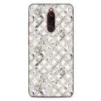 Mermer Desenli (37) Tema Silicone Cover Gümüş Gri Xiaomi Redmi 8 Kılıf