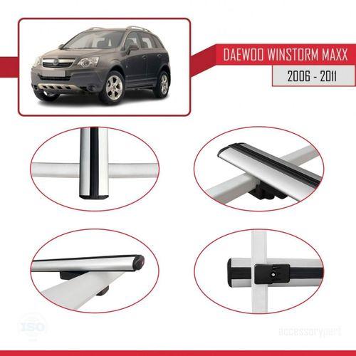 Daewoo Winstorm MaXX 2006-2011 Arası ile uyumlu Basic Model Ara Atkı Tavan Barı GRİ 3 ADET