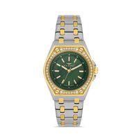 Ferro FL43007A-D6 Quartz Çelik Altın/Gri Yeşil Kadran 33 mm Kadın Kol Saati