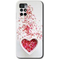 Potkal Hediye Fabrikası Xiaomi Redmi Note 11 4G Kılıf HD Desen Baskılı Arka Kapak - Kalpli Şekerleme