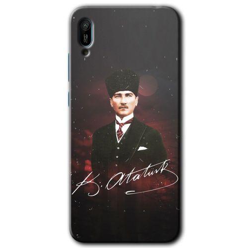 Huawei Y6 2019 Kılıf Baskılı Kapak - Graffiti Çizgi Film + 5D Tam Kaplayan Cam