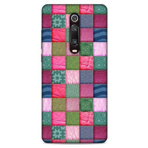 Xiaomi Mi 9T Pro Kılıf Patchwork (35) Fit Design Kılıf Toz Pembe Lacivert