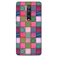 Xiaomi Mi 9T Pro Kılıf Patchwork (35) Fit Design Kılıf Toz Pembe Lacivert