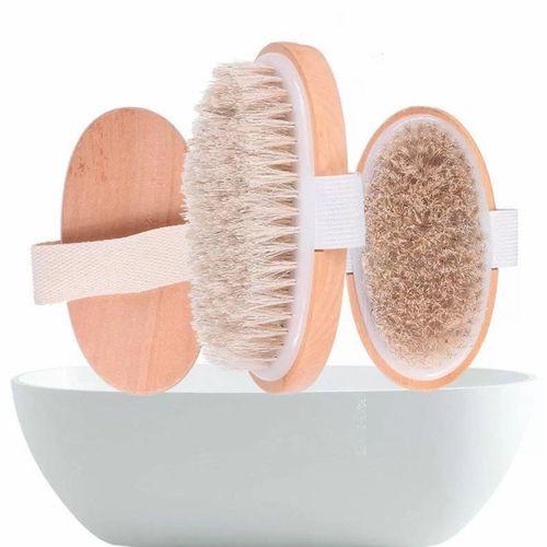 Parlak Ve Pürüzsüz Görünüm Sağlayan %100 Doğal At Kılı Selülit Fırçası (oval)