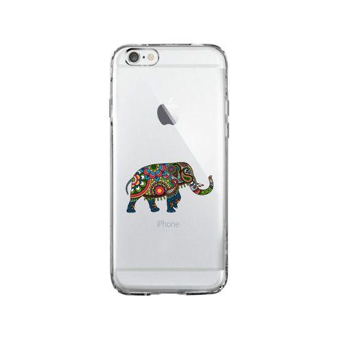 iPhone 6 Mandala Fil Desenli Premium Şeffaf Silikon Kılıf