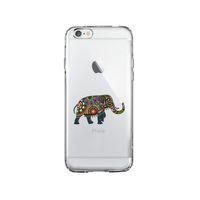 iPhone 6 Mandala Fil Desenli Premium Şeffaf Silikon Kılıf