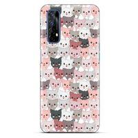 Lopard Oppo Realme 7 Uyumlu Kılıf Kediler (31) TPU Kılıf Minikler