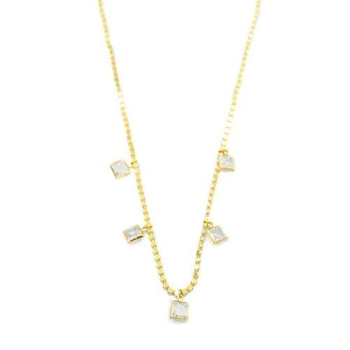 Ezme Zincir Charm Kolye - Altın