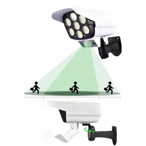 Solar Lamba Kamera Görünümlü Duvar Lambası Dönebilen Bahçe Aydınlatması