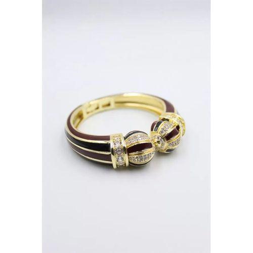 Mineli Kelepçe Bilezik - Kahverengi