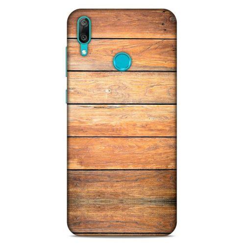 Lopard Huawei Y7 2019 Uyumlu Kılıf Wood'X (13) Silikon Kap Baskılı