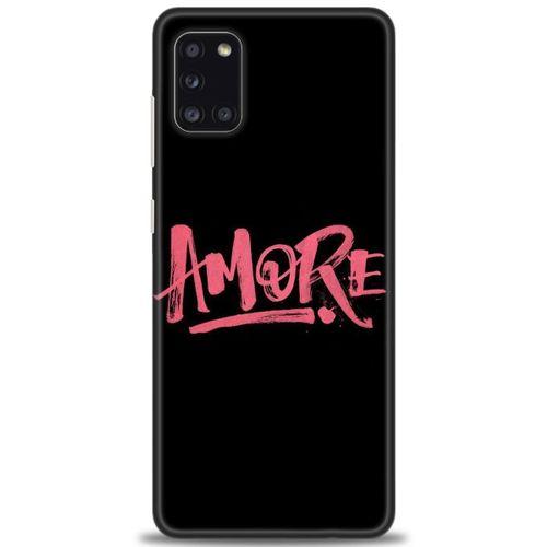 Samsung Galaxy A31 Kılıf HD Baskılı Kılıf - Amore + Tam Ekran Koruyucu