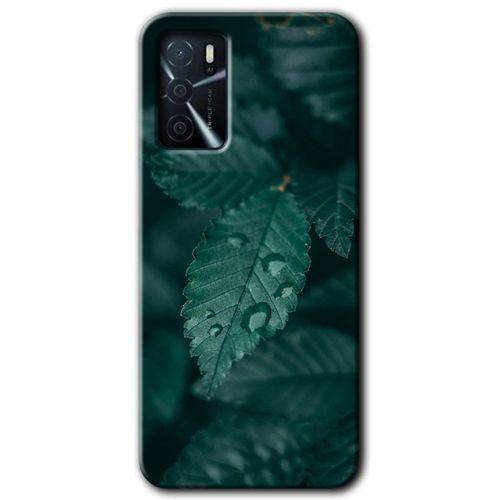 Oppo A16 Kılıf HD Desen Baskılı Arka Kapak - Yağmurlu Yaprak