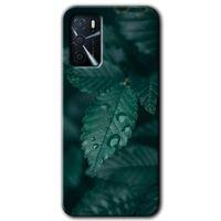 Oppo A16 Kılıf HD Desen Baskılı Arka Kapak - Yağmurlu Yaprak