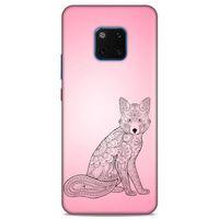 Lopard Huawei Mate 20 Pro Uyumlu Kılıf Tattoo's (42) Rugged Armor Kılıf Pembe Dövme