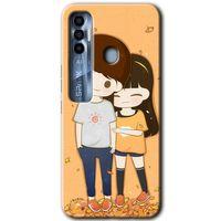 Tecno Spark 7 Pro Kılıf HD Desen Baskılı Arka Kapak - Şıpsevdi Çift + Kırılmaz Cam