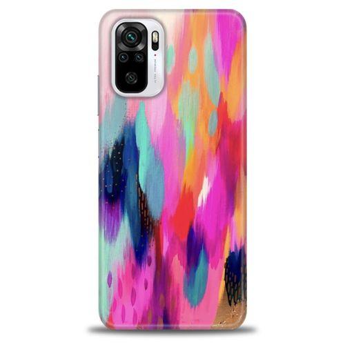 Xiaomi Redmi Note 10S Kılıf HD Baskılı Kılıf - Yaldızlı Renkler + Tam Ekran Koruyucu