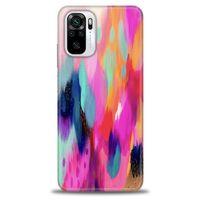 Xiaomi Redmi Note 10S Kılıf HD Baskılı Kılıf - Yaldızlı Renkler + Tam Ekran Koruyucu