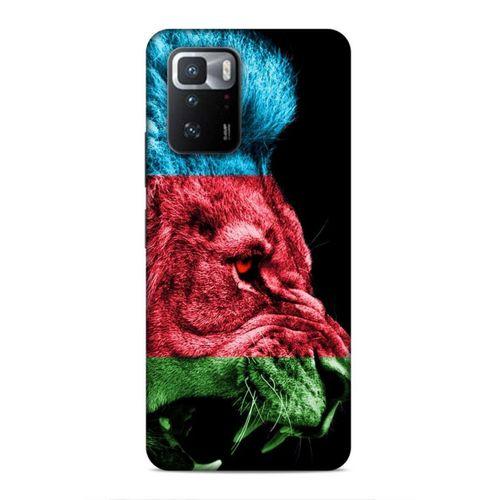 Xiaomi Poco X3 GT Uyumlu Kılıf Azarbaijan (24) Darbe Emici Kılıf Bayrak Aslan