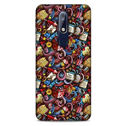 Graffitix (47) Desenli Silikon Kapak Nokia 7.1 Kılıf