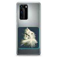 Huawei P40 Pro Kılıf Kedi Minyatur Arka Kapak Koruma Desenli Full Koruyucu