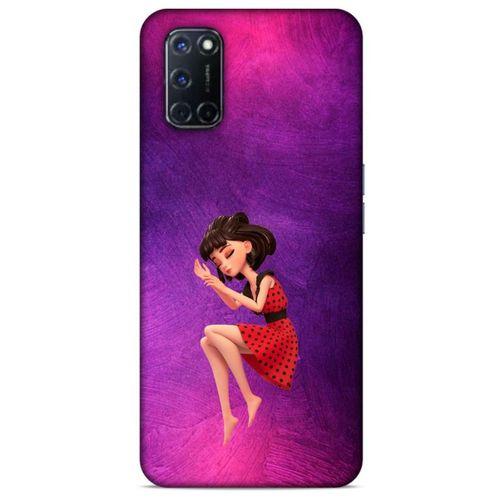 Oppo A92 Kılıf Depresyon (40) Fit Silikon Kılıf Kahverengi Beyaz