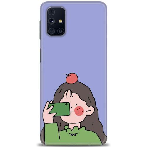 Samsung Galaxy M51 Kılıf HD Baskılı Kılıf - Yeşil Kız + Tam Ekran Koruyucu