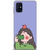Samsung Galaxy M51 Kılıf HD Baskılı Kılıf - Yeşil Kız + Tam Ekran Koruyucu