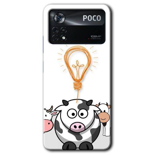 Poco x4 Pro Kılıf HD Desen Baskılı Arka Kapak + Temperli Cam - İdea Lamp