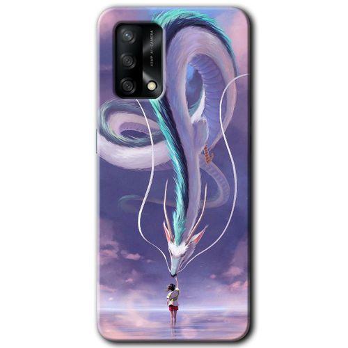 MRCİLETİSİM Oppo A54 Kılıf Baskılı Kapak - Dragon Snake + 5D Tam Kaplayan Cam