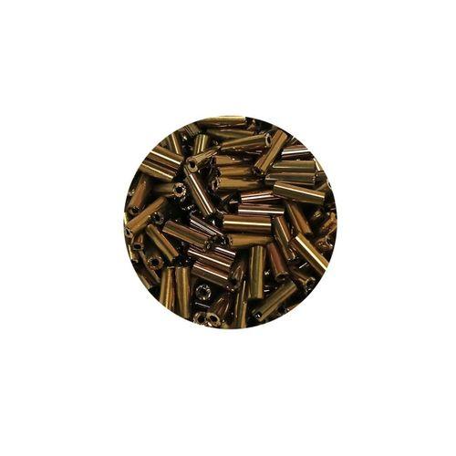 Uzun Boru Kesme Boncuk Çap 2mm Uzunluk 10 mm - 60 Gram - Parlak Gold - BNC288