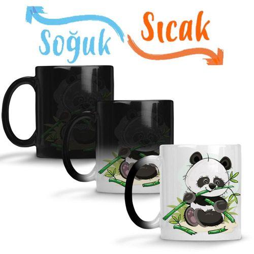 Sevimli Panda Sihirli Kupa Bardak Porselen