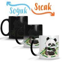 Sevimli Panda Sihirli Kupa Bardak Porselen