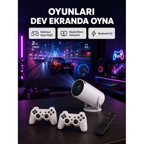 4k Wi-fi 6 Projeksiyon Cihazı – 10 000+ Oyun Desteği, Kablosuz Bağlantı Ve Çoklu Giriş Portları Yeni Nesil