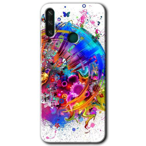 Potkal Hediye Fabrikası Huawei Y6P HD Baskılı Kılıf + 9D Tam Ekran Koruyucu - 4K Clock