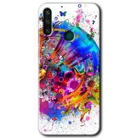 Potkal Hediye Fabrikası Huawei Y6P HD Baskılı Kılıf + 9D Tam Ekran Koruyucu - 4K Clock