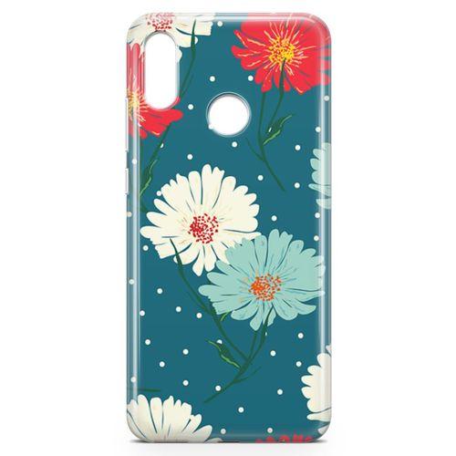 Huawei Y9 2019 Kılıf Karlı Çiçekler Arka Kapak Koruma Desenli Full Koruyucu