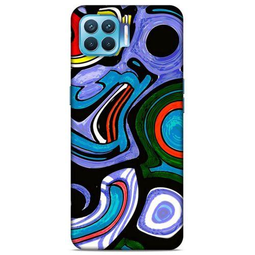 Lopard Oppo Reno 4 Lite Uyumlu Kılıf Soyut Sanat (25) Baskılı Antişok Kapak