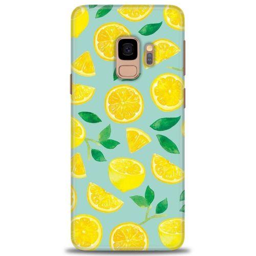 Samsung Galaxy S9 Kılıf HD Baskılı Kılıf - Limon Dilimleri + Tam Ekran Koruyucu
