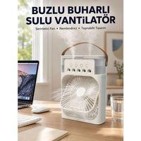 Spreyli Mini Masaüstü Fan | 500ml Su Hazneli, 3 Kademeli Soğutucu Yeni Nesil