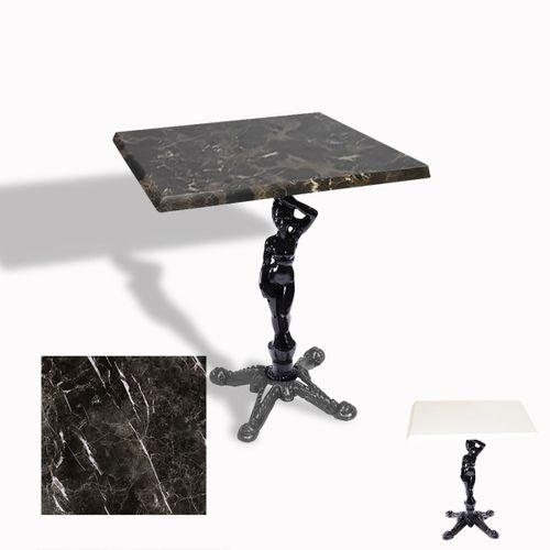 Dockers Çipa 1003 Döküm Ayak Kare Masa 60X60 cm - (Werzalit, Wermodin ve Allzalit Tabla) - Teramo