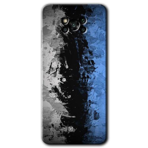 MRCİLETİSİM Poco x3 Pro Kılıf Baskılı Kapak - Abstract Wallpaper + 5D Tam Kaplayan Cam