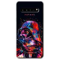 MRCİLETİSİM MRCİLETİSİM Samsung Galaxy S10 Plus Kılıf HD Desen Baskılı Arka Kapak + Temperli Cam - Father Vader
